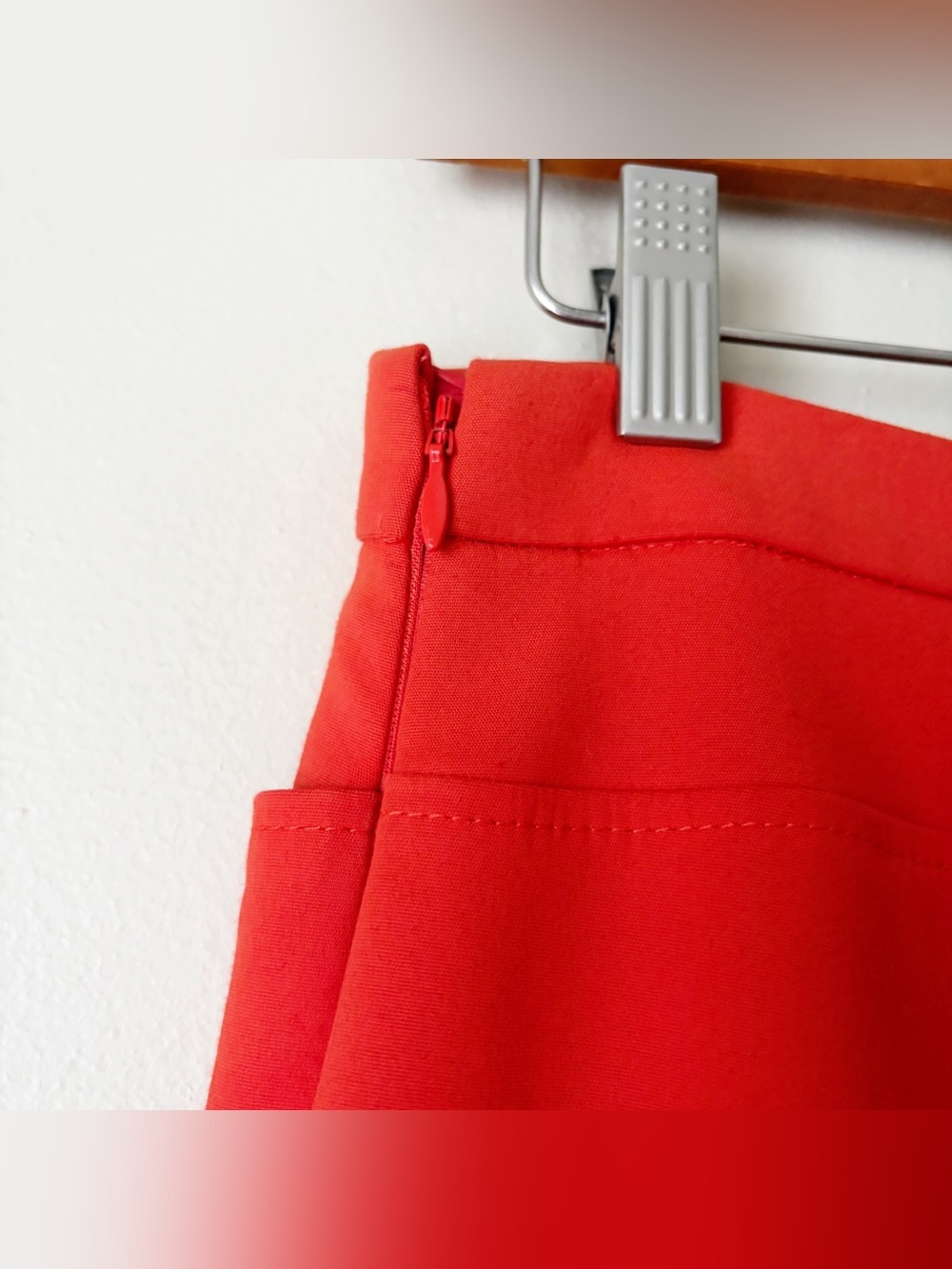 Akris Punto | Franca Trouser Pants Cropped Pleat Front Bright Orange Size 8 - Picture 5 of 8
